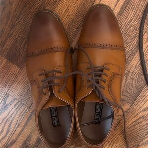 Stacy Adams Boys Tan and Brown Oxford Shoes (Perfect for a Communion)